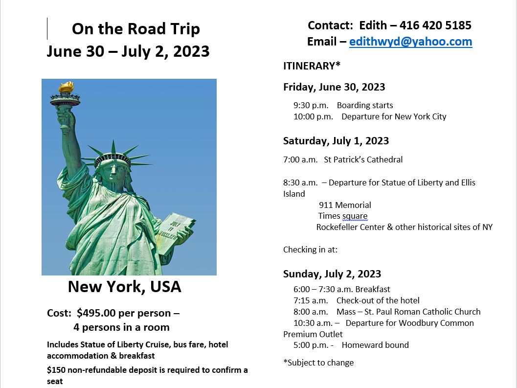 New York Trip Itinerary
